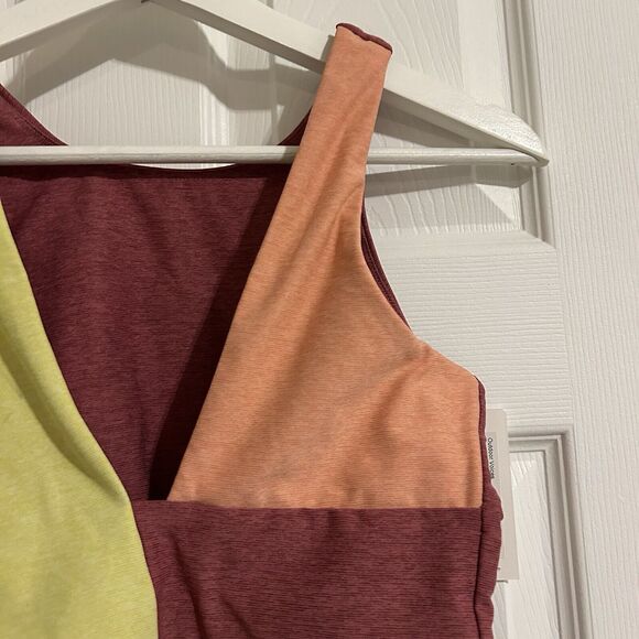 Outdoor Voices Venus Crop  Sports Bra Top Merlot Mellow Nectarine Small Colorful - Picture 9 of 13